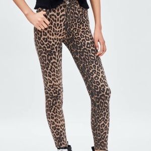 Zara Animal Print Hi-Rise Skinny